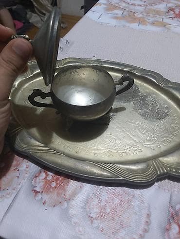 Чайный набор, цвет - Серебристый, Металл