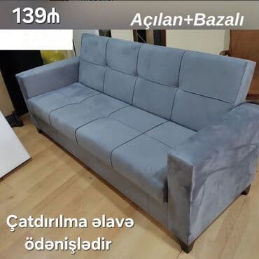 2ci əl divan kreslo: Divan, Yeni, Açılan, Bazalı, Parça, Ödənişli çatdırılma — 24