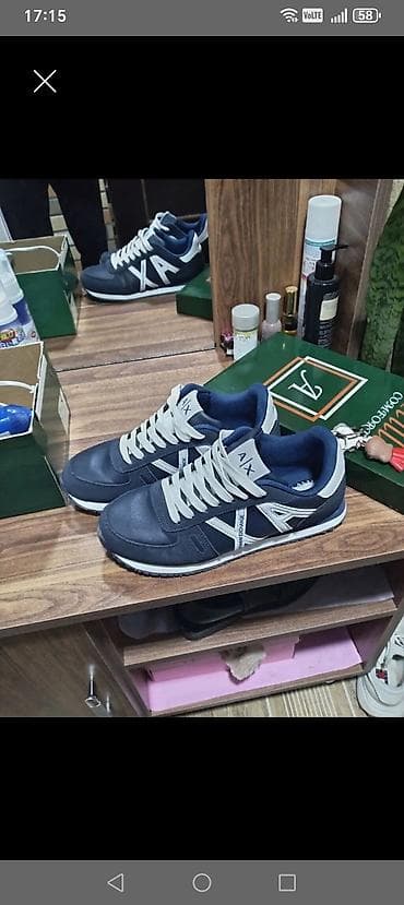 Botinkalar: Kişi idman ayakkabısı – A|X tərzində - Rəng: tünd göy (navy) – ağ — 1