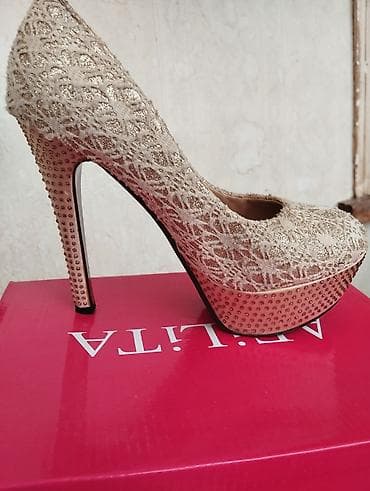 qaqa stil: Ölçü: 39, rəng - Qızılı, İşlənmiş — 3