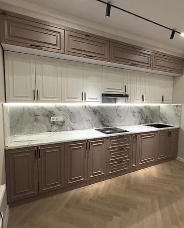 kuxna mebil: Klassik-modern dizaynlı mətbəx mebeli dəsti - Üst və alt dolab — 1