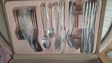 Zərif qablaşdırmada süfrə dəsti – paslanmayan polad çəngəl, bıçaq və lalafo.az -da Zərif qablaşdırmada süfrə dəsti – paslanmayan polad çəngəl, bıçaq və