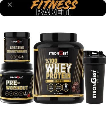 STRONGEST Nutrition – Fitness Paketi Məzmun: - 100% Whey Protein (960