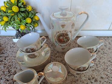 kahla made in gdr: Çay dəsti, Farfor, Madonna, 6 nəfərlik, Almaniya — 5