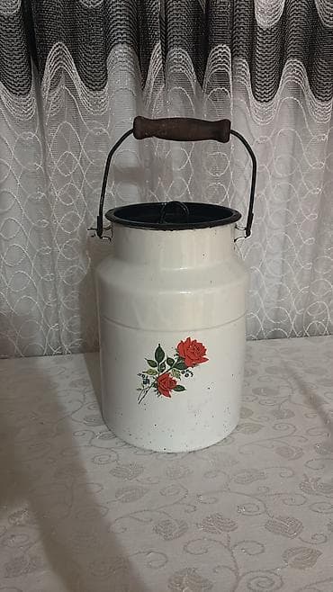 taxt kiravatlar: Emallı metal süd bidonu - Material: qalın metal, iç hissə emal — 1