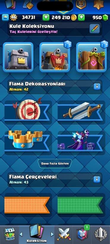 Daraq panellər: Clash Royale Hesabı 9 min kupa,46 svy.10 evrimi var.Hesabın envanteri — 5