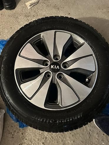 kia optima disk: Kia orijinal yüngül lehimli disk + Bridgestone qış şini dəsti disk — 1