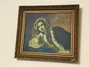 sekil at: Rəsm tablo – klassik üslubda portret reproduksiyası - Mövzu: yastığa — 1