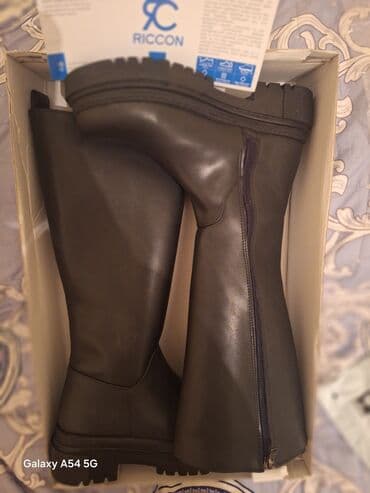 детские зимние сапоги: Ботфорты, Размер: 37, цвет - Черный, Новый — 4