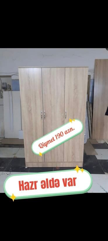 metbex şkafı: Yeni, Açılan, 3 qapılı Düz dolab, Qarderob, paltar dolabı, Azərbaycan — 2