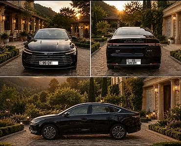 porsche disk: BYD Qin Plus DM-i sedan - Kuzov: 4 qapılı sedan, qara rəng - Güc — 2