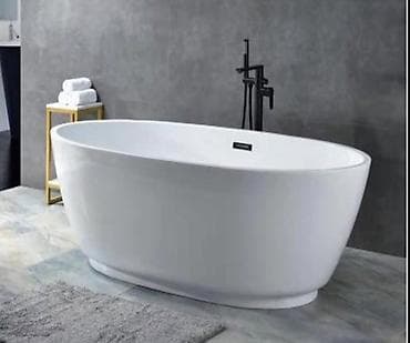mermer boya: Müasir, sərbəst dayanan vanna qablari - Dizayn: Oval və heykəltaraş — 2