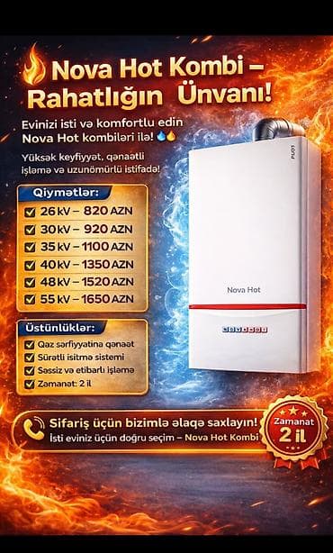 Divar kağızları, oboy: Yeni Kombi Novahot Pulsuz çatdırılma, Zəmanətli — 1