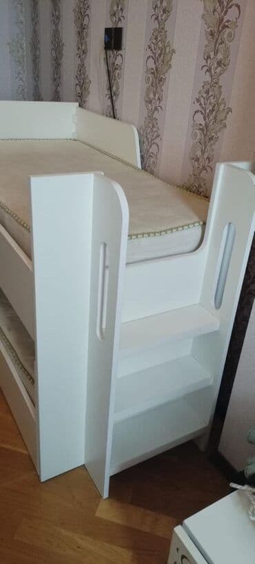 двухъярусная кровать для детей: Oğlan və qız üçün, Çarpayı, Matras ilə, Siyirməsiz, Laminat — 2