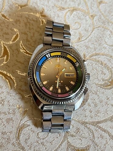 qizil tek qas uzukler ve qiymetleri: Qol saatı, Orient, rəng - Gümüşü — 3