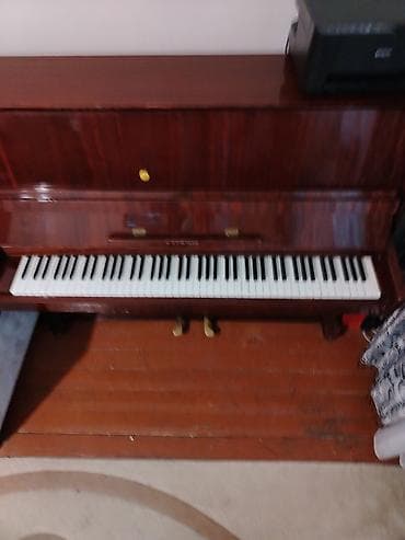 nerd sekilleri: Akkustik vertikal piano –Kuban klassik qəhvəyi cilalı korpus, 88 — 4