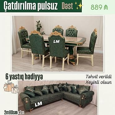 Divan+ Masa dəsti Sifarişlə hazırlanır. Dəst şəkildə : 889₼ Divan