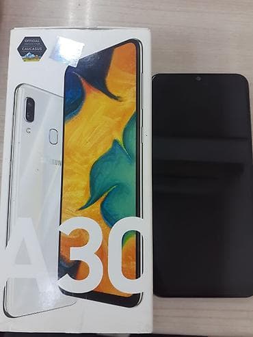 iphone 13 pro max ucuz: Samsung Galaxy A30, 32 GB, rəng - Ağ, Barmaq izi — 1