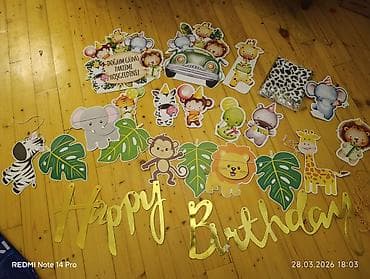 ip: Uşaq doğum günü üçün “Jungle/Safari” bəzək dəsti - Mövzu: meşə/safari — 2