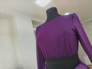 Нижнее белье: Bənövşəyi rəngdə zərif ziyafət/libas - Model: uzun ətəkli, tam qollu — 5