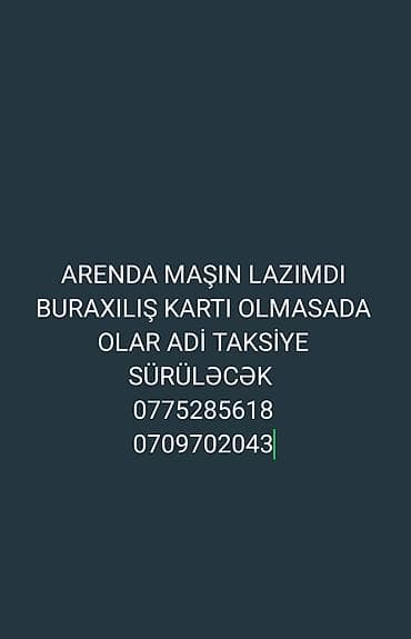 215 55 r17 teker: Axtarılır: icarəyə maşın Tələblər və istifadə məqsədi: - Buraxılış — 1