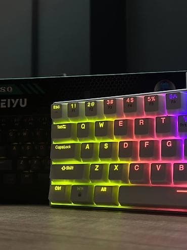 Noutbuk və netbuklar: Weiyu RS0 60% — Black / White (Blue switch) Rainbow— 39₼ Game K61 — 8