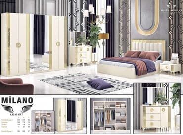 турецкие мебельные магазины в баку: Двуспальная кровать, 2 тумбы, Турция, Новый — 1