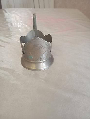 Çay dəsti, rəng - Qızılı, Metal — 3