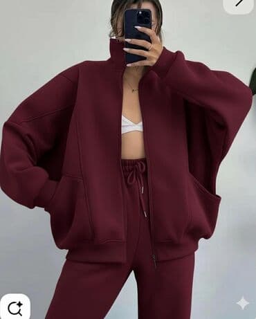 флисовые мужские спортивные костюмы: Unvan Gəncə şəhəri. Qadınlar üçün kapüşonlu idman dəsti - 2 — 7