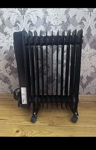 istilik: Ballu yağlı radiator – elektriklə işləyən, qara rəngli, təkərli model — 1