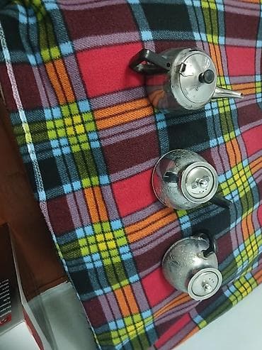 Çay dəsti, rəng - Gümüşü, Metal