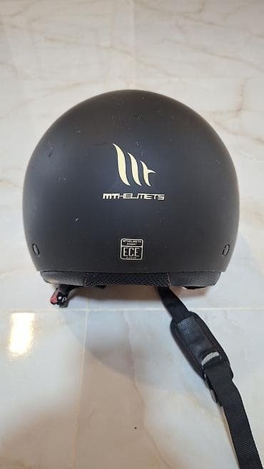 kompressor matoru: MT Helmets Street açıq tip motosiklet kaskı - Rəng: mat qara, qızılı — 1