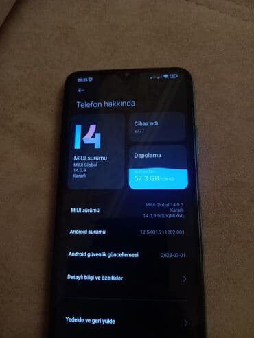 xiaomi redmi note 9 's: Redmi 9T, 128 GB, rəng - Mavi, Barmaq izi — 3