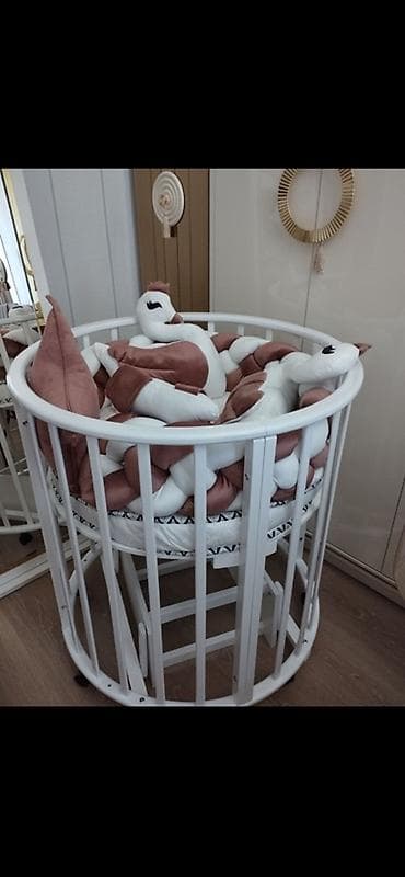 tül beşik: Çox az istifadə olunmuş (8 ay) həm dairəvi həm də oval formalı uşaq — 3