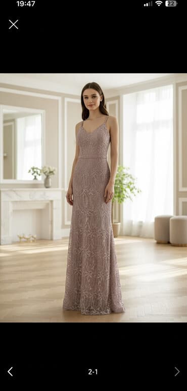 rabia hicab butik instagram: Ziyafət donu, Maksi, M — 1