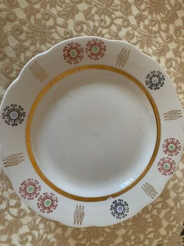 boşqab: Boşqablar, 2 ədədli dəst, rəng - Ağ, Farfor, SSRİ — 1