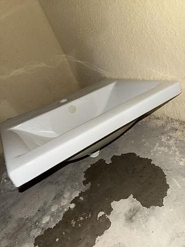 divar saatı: Keramik hamam/lavabo qabı elaqe üçün Vp dan yaxın - Material: ağ — 1