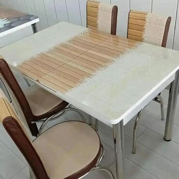 Masa və oturacaq dəstləri: Mətbəx üçün, Yeni, Açılan, 4 stul — 6