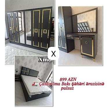 Yataq otağı dəsti Tərkibi: - Geniş qarderob: çox bölməli