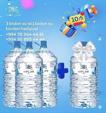 Gül Su – 18.5 L bidon içməli su - Təbii dadlı, şəffaf və təmizlənmiş