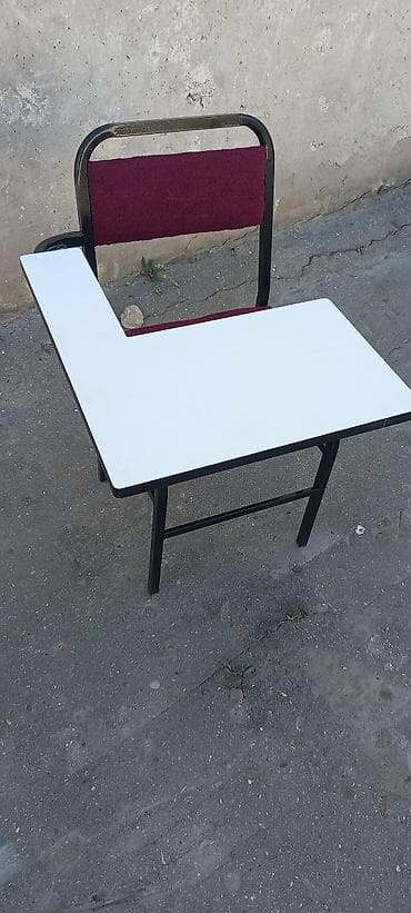 Uşaq masaları: Oğlan və qız üçün, Yeni, Siyirməsiz, Yazı masası, Stullar ilə — 4