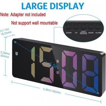advent calendar satışı: Masaüstü saat Stolüstü saat GH 0725 Light Alarm Otaq temperaturu Time — 4