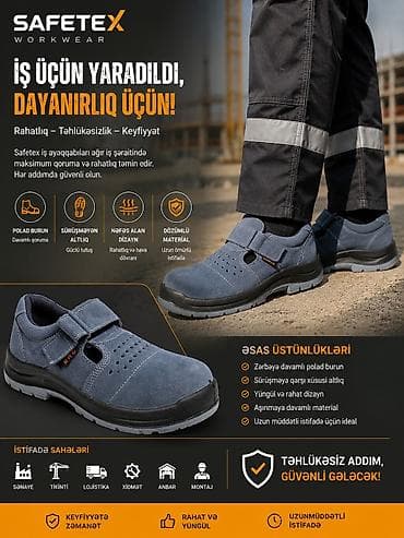 brend ayaqqabılar: Safetex Workwear təhlükəsizlik ayaqqabıları – ağır iş şəraitində — 1