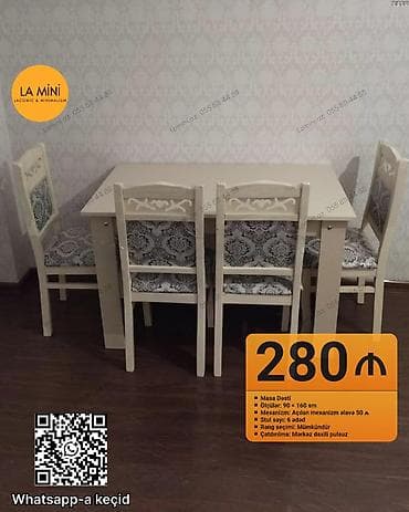 masa destleri: Açılan, 6 stul — 1