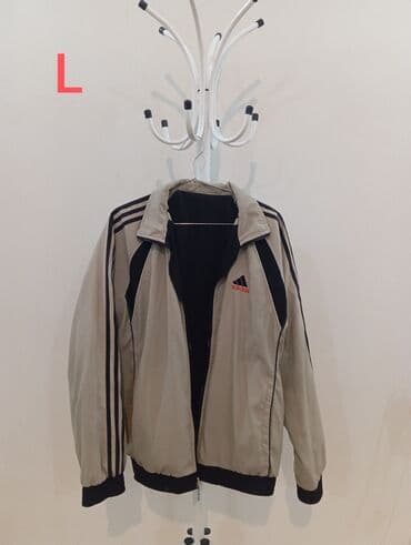 karnaval geyimləri: Adidas idman gödəkçəsi - Ölçü: L - Rəng: bej-qara, kontrast panellər — 1