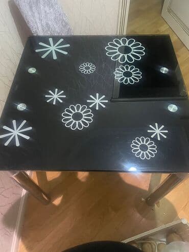 стол стойка для кухни: Кухонный стол, Б/у, Раскладной, Стекло, Квадратный стол — 2