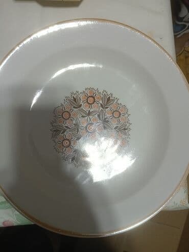 Tort və şiriniyyat qabları: Tort və şiriniyyat qabı, rəng - Ağ, Farfor, SSRİ — 2