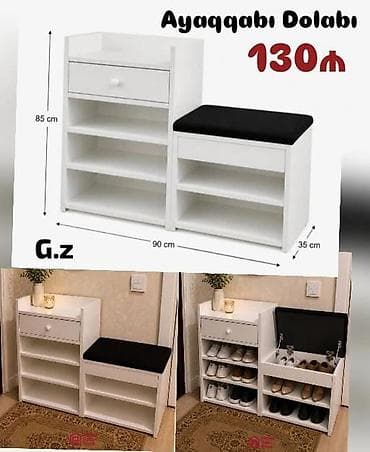 Ayaqqabı dolabı – kompakt və çoxfunksiyalı model - Ölçülər: 90 x 35 x — 1