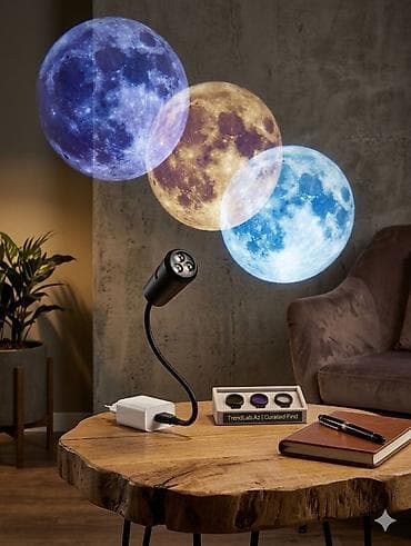 3d foto aboylar: USB uclu mini proyektor – Ay görüntüsü proyeksiyası Məhsulun tərkibi — 5
