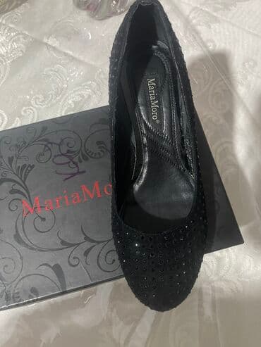 зеленые туфли: Туфли, Размер: 36, цвет - Черный, Б/у — 3